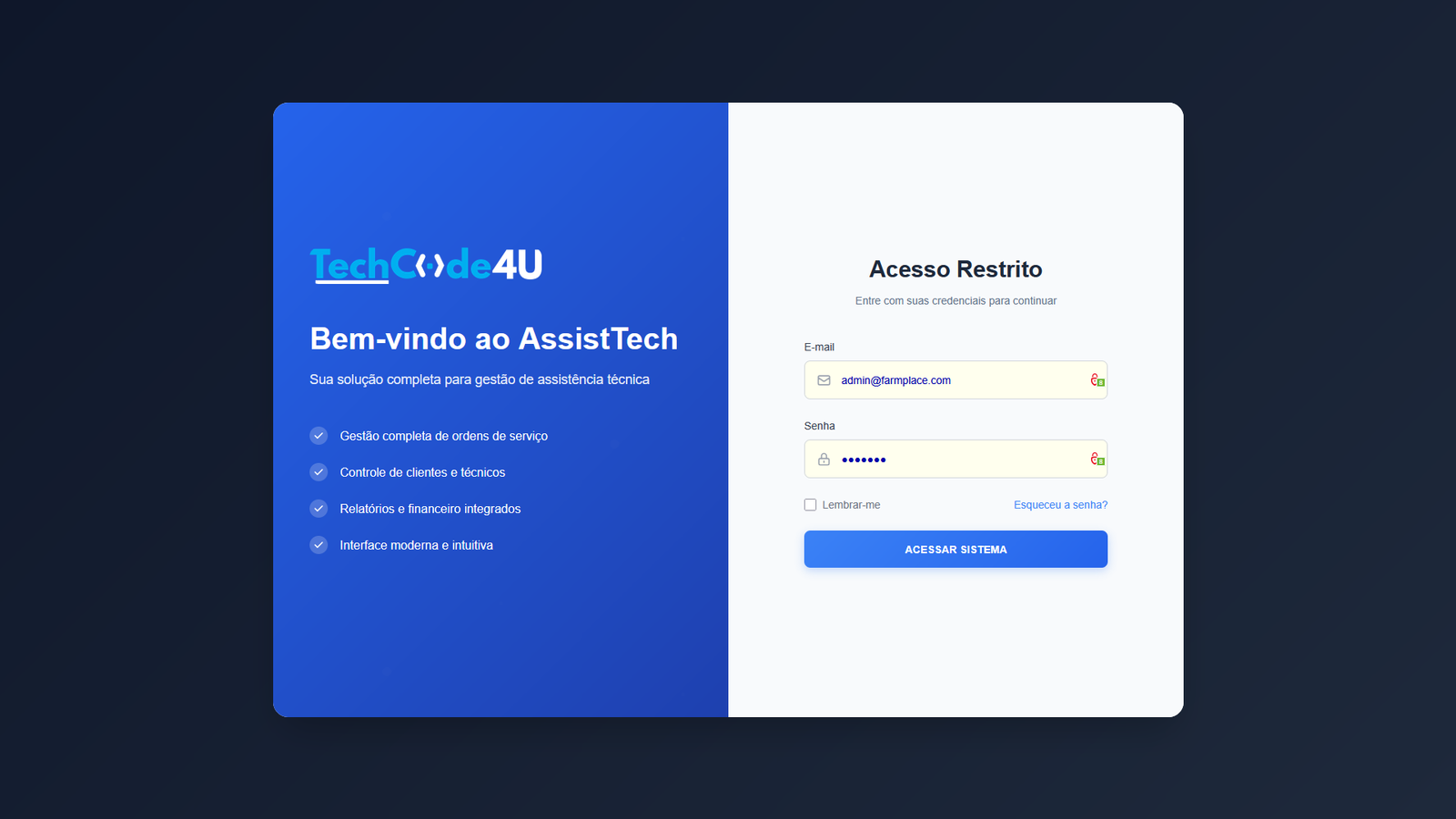 Gestão de Assistência Técnica