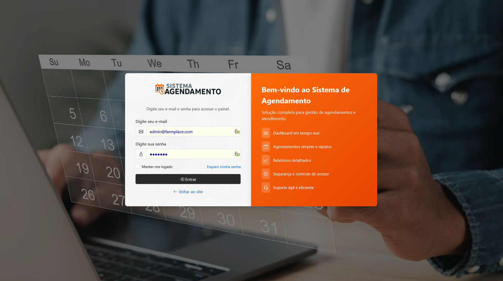 Sistema completo de agendamento online para modernizar seu negócio